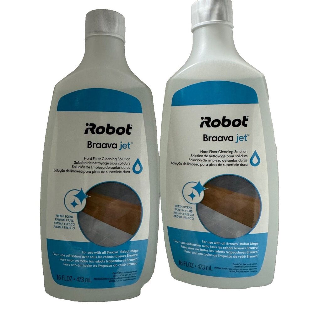 IRobot Braava Jet Hard Floor Cleaning Solution Fresh Scent 16Oz New 2 Bottles
